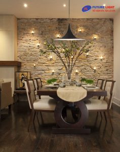 đèn thả trang trí phòng khách nhỏ
